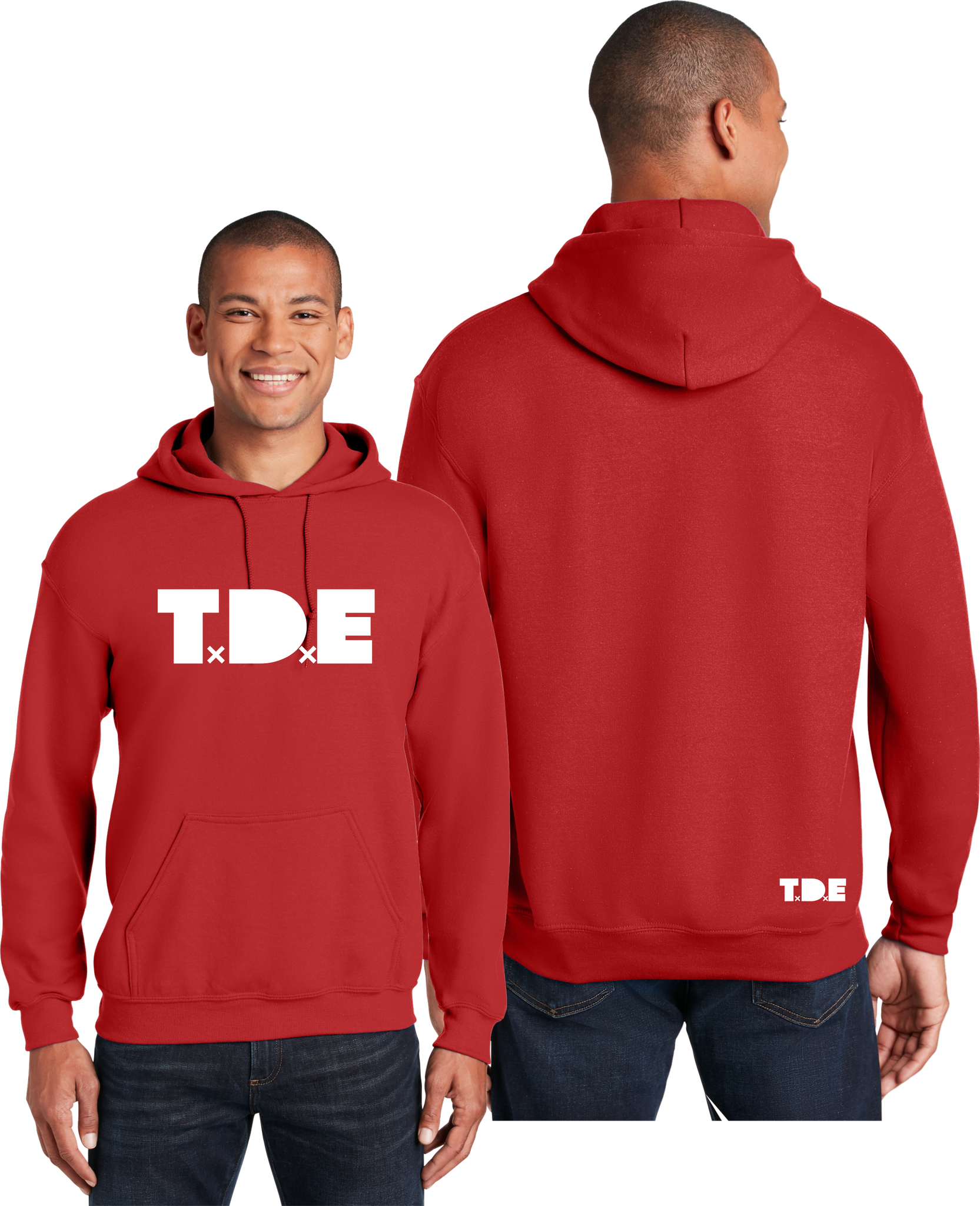 Red discount hooded top
