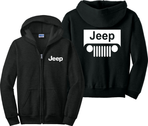 Jeep Zip Up Hoodie American Legend Unisex Hooded Sweatshirt